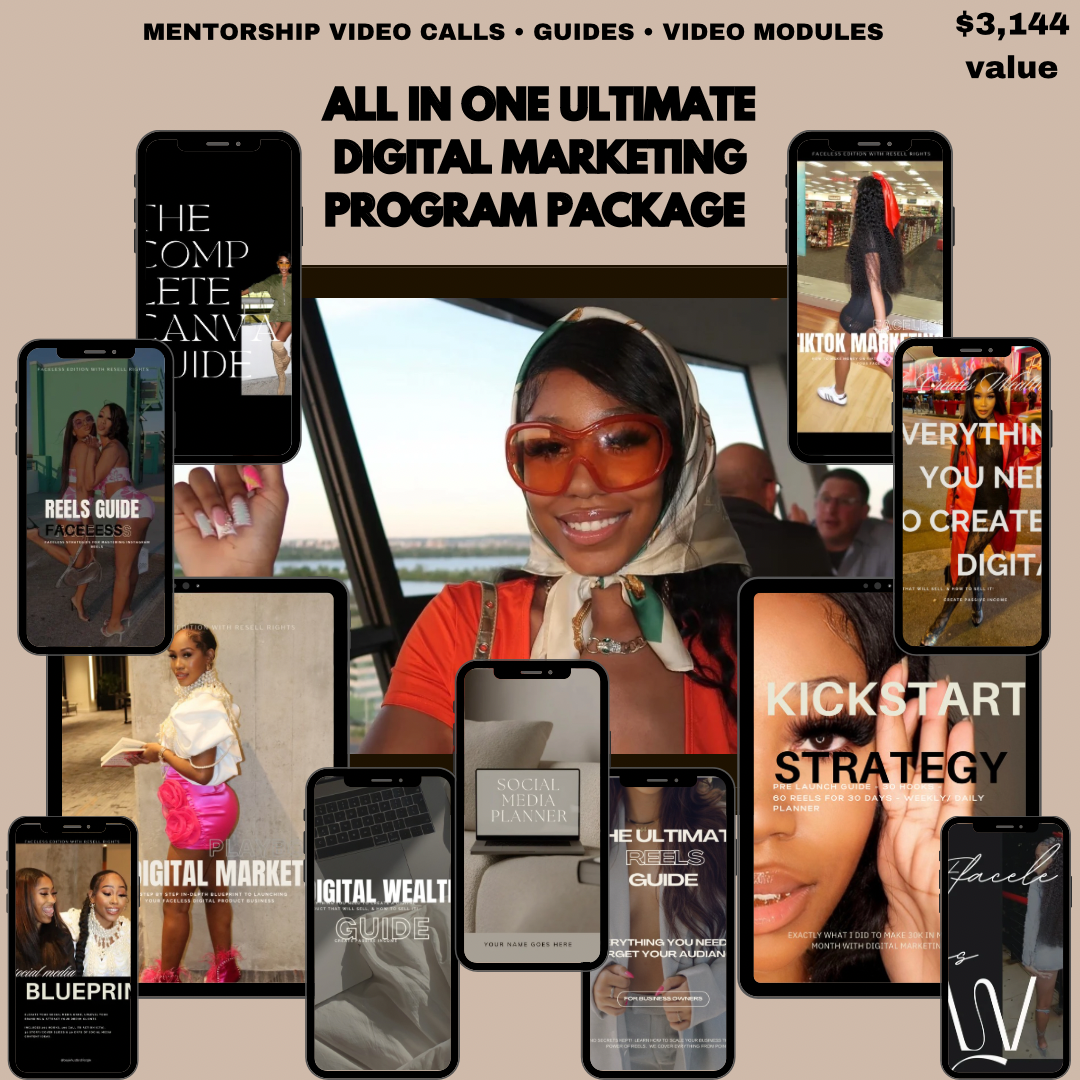 The Digital Marketing Diva’s Playbook: All in One ULTIMATE Program (READ DESCRIPTION) Only pay $40 today if you use Shop Pay