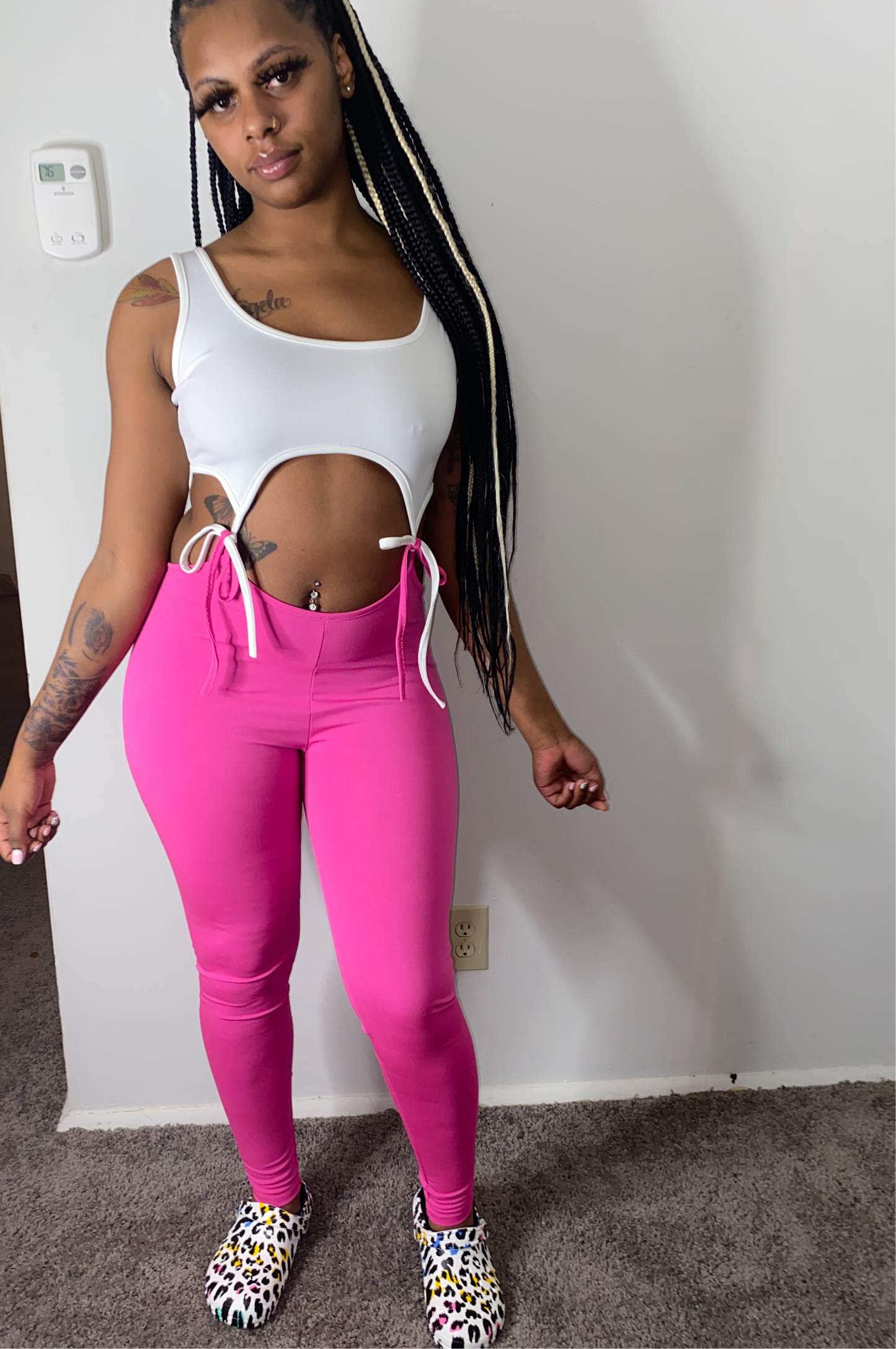 Take a Peek Jumpsuit (Pink)