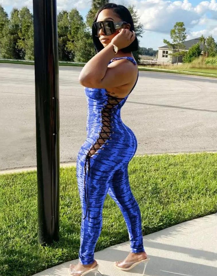Wild Thang Jumpsuit (Blue)