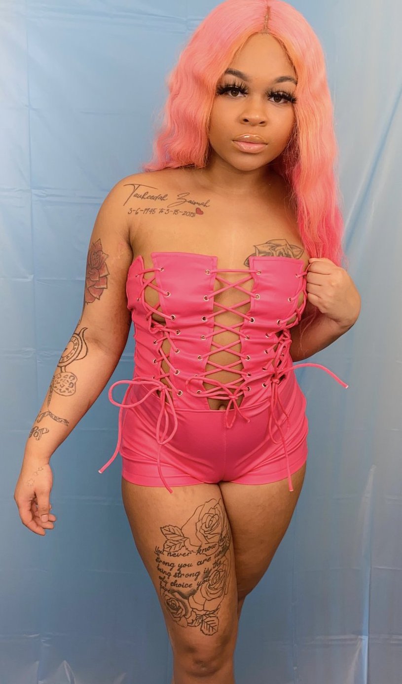 Naughty Girl Romper (Pink)