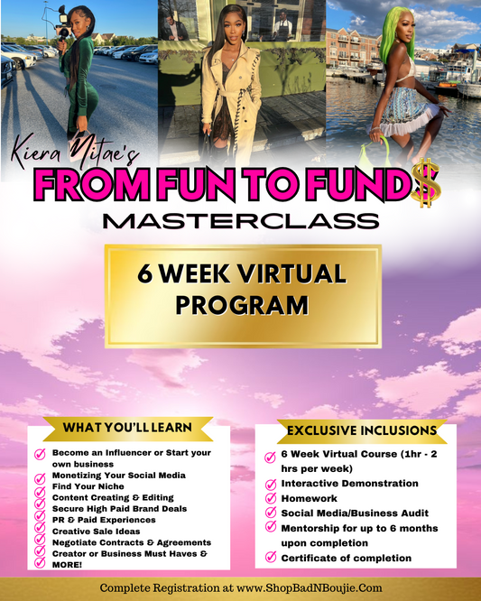 From Fun To Funds Masterclass: Virtual