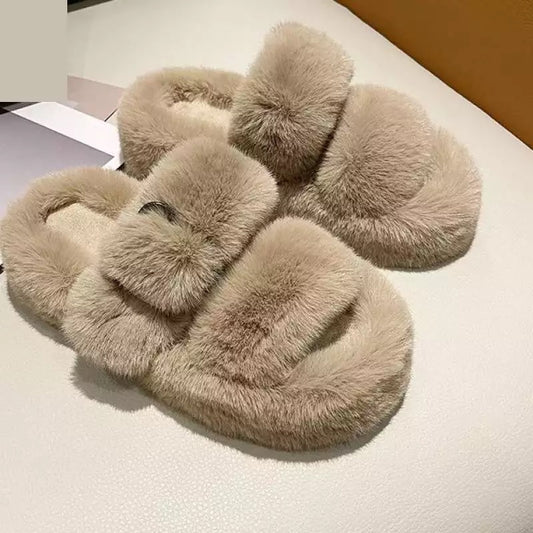 Fuzzy Snap Slippers