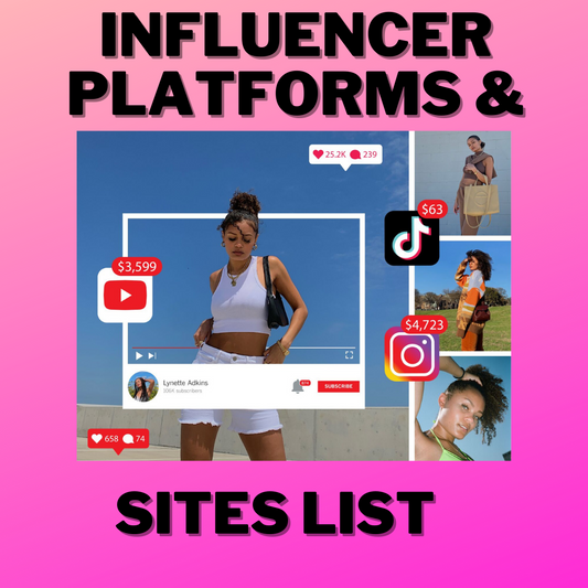 Influencer Platforms & Sites List