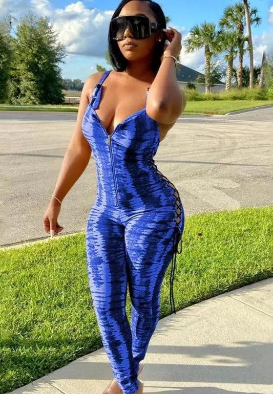 Wild Thang Jumpsuit (Blue)